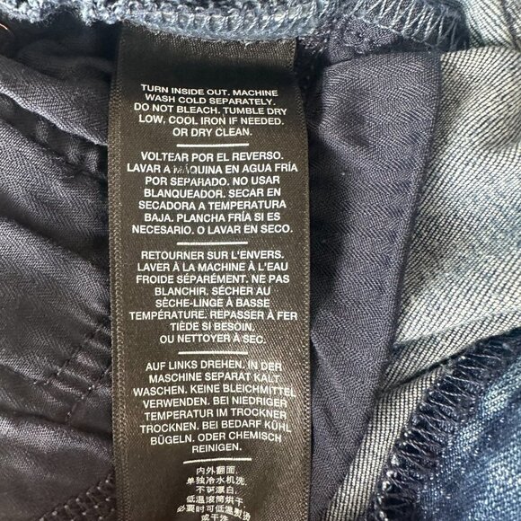 7 For All Mankind Blair Blue Stretch Denim Mid Rise Skinny Jeans - Picture 6 of 8